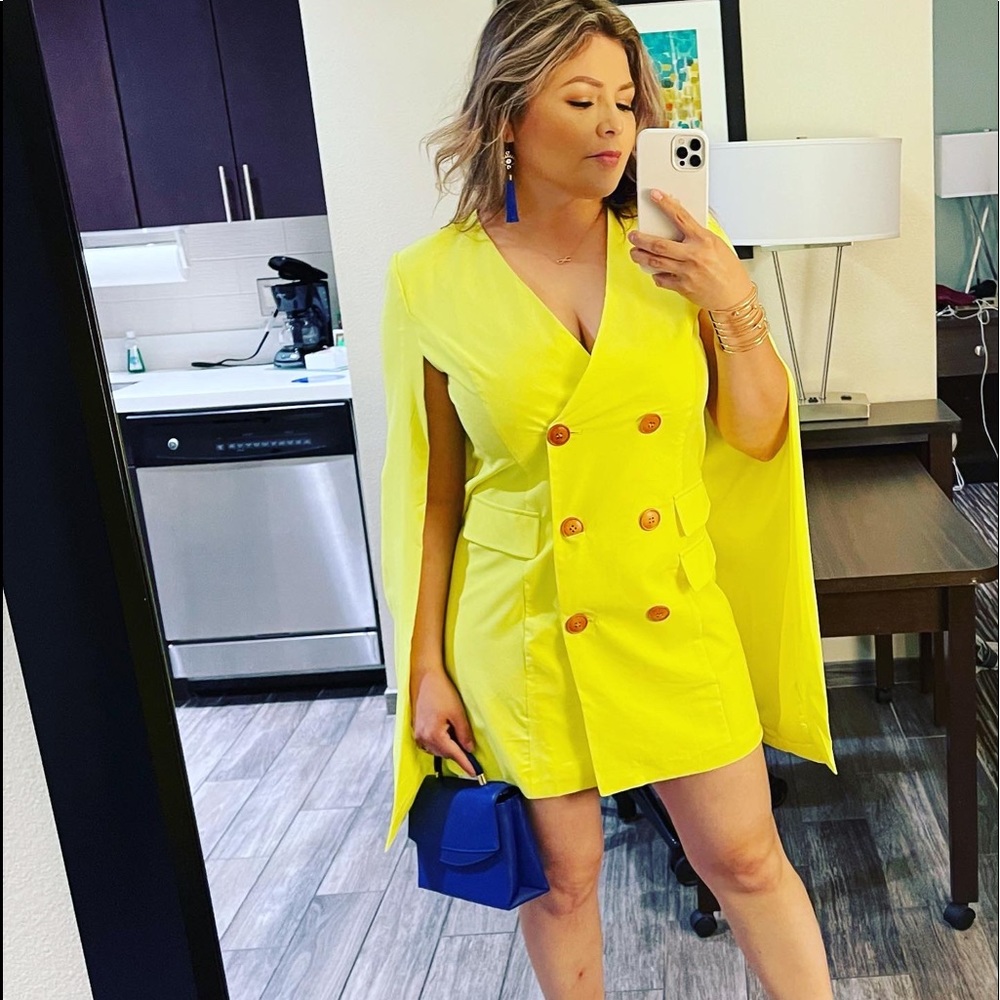 Neon yellow summer dress